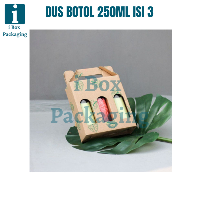 

[ 10 pcs ] Kardus Botol Jinjing Dus Botol Kale 250ml Isi 3 Box Tenteng Packaging Hampers Parsel Kemasan Minuman