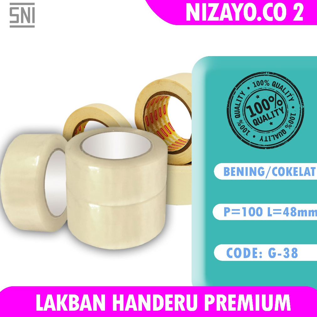 

LAKBAN HANDERU BENING-COKLAT 45mm x 100 YARD PROMO OPP HANDERU NZY 2