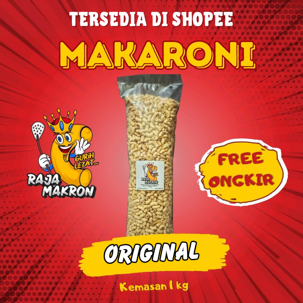 

MAKARONI KRESS BANTAT RASA ORIGINAL KEMASAN 1 KG Asin Kuning Snack Food