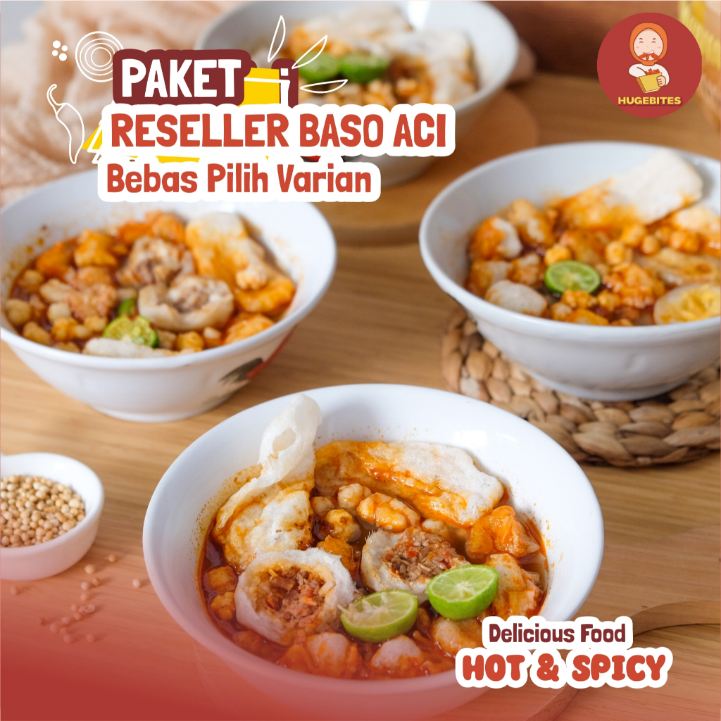 

HUGE BITES - PAKET RESELLER BASO ACI BEBAS PILIH VARIAN GET 25 PCS MURAH MERIAH HALAL FROZEN FOOD