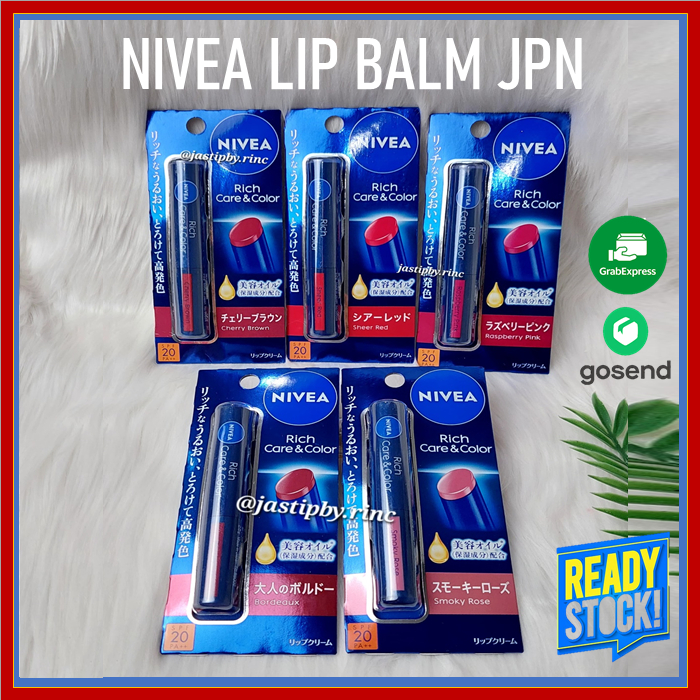Nivea Rich Care & Color Lip Original Japan Nivea Lip Balm Jepang SPF20