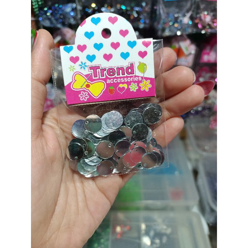 payet piring bulat 10mm