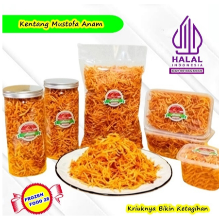 

Kentang Mustofa Anam, Keripik Kentang Goreng Kering Pedas Manis 220gram Original Teri kacang, Snack 4.9 442 Penilaian 1,4RB Te