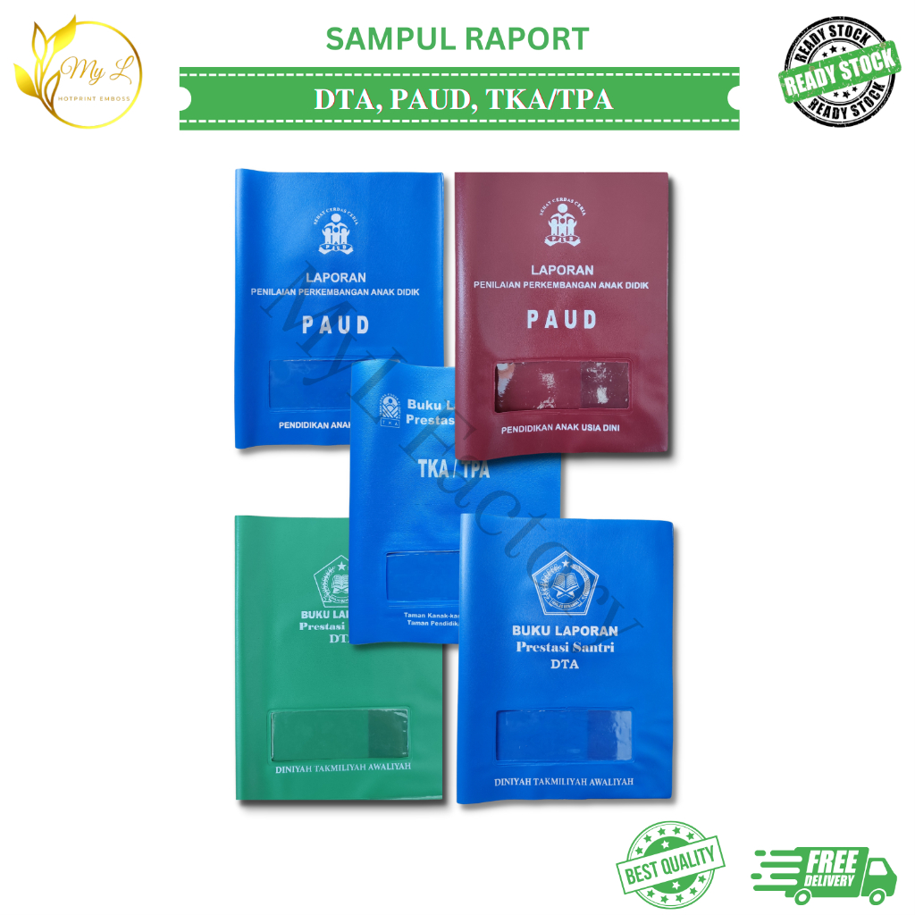 

My.L Sampul Raport Ukuran A5 Untuk DTA, PAUD, TKA / TPA, Cover Bahan NAVA Tebal