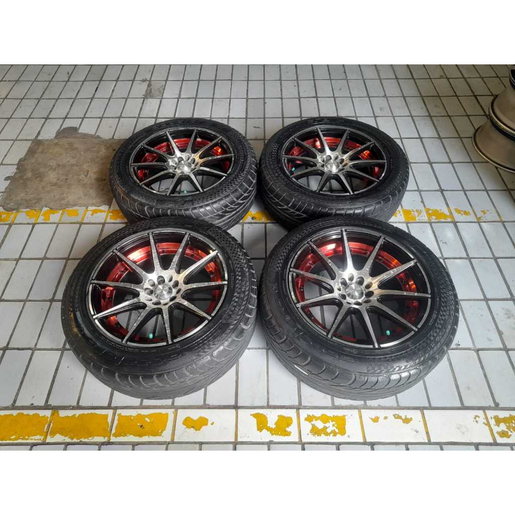 VELG MOBIL VOSSEN R17x7/8,5 PCD 5x100, 5x114 + BAN ACHILLES 225 55 R17 4pcs