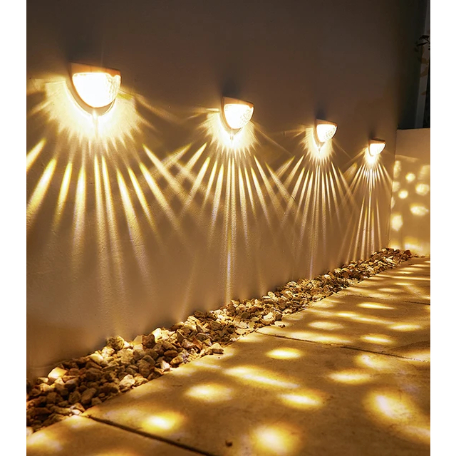 Lampu Solar hias Dome 6 LED / Lampu Hiasan Dinding Taman Outdoor LED / Lampu Hias Taman dan Pagar