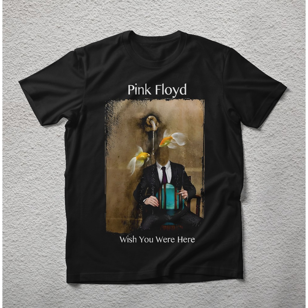 T-shirt Pink Floyd Wish You Were Here | KAOS BAJU Pink Floyd BAND | KAOS PRIA Pink Floyd Bahan Cotto