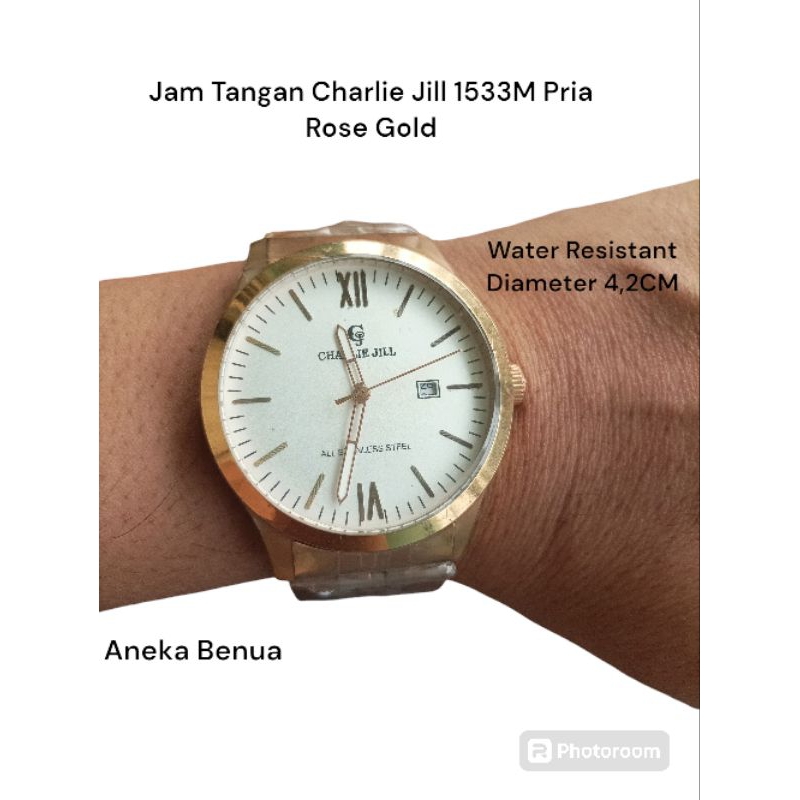 Jam Tangan Charlie Jill 1533M, Original, Jam Tangan Pria, Diameter 4,2cm