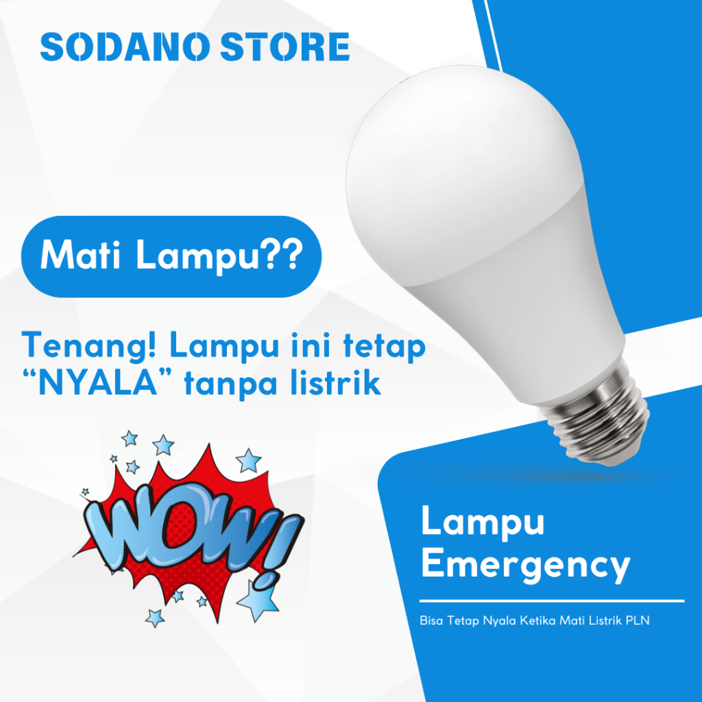 Lampu Emergency Darurat LED Tanpa Listrik Bisa Nyala 28 watt Otomatis Nyala Saat Listrik Mati - B116