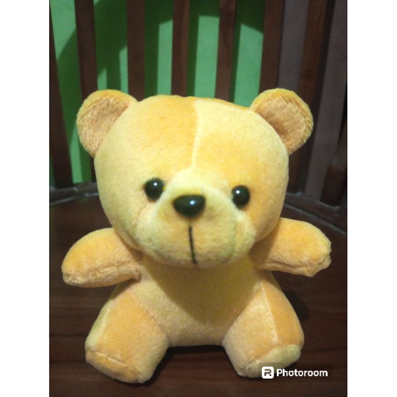 boneka bear mini 15cm capit dan buket