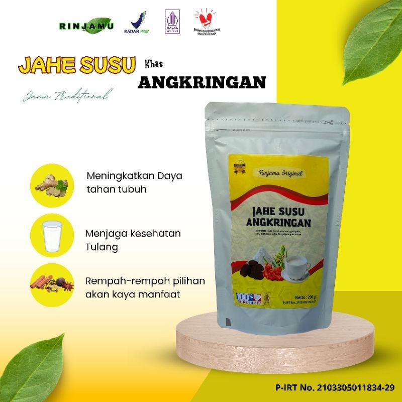 

JAHE SUSU BUBUK INSTAN RINJAMU KHAS ANGKRINGAN 100% GULA PREMIUM TANPA BAHAN PENGAWET