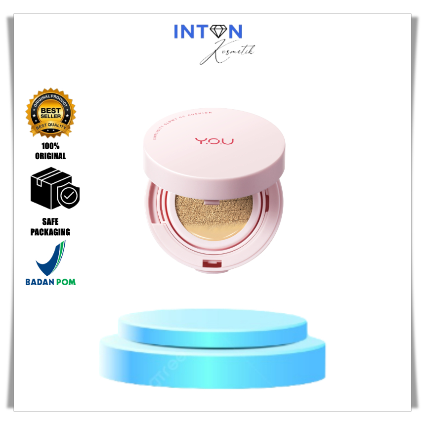 Y.O.U Simplicity Glowy CC Cushion | Natural Makeup Foundation | Bedak Wajah