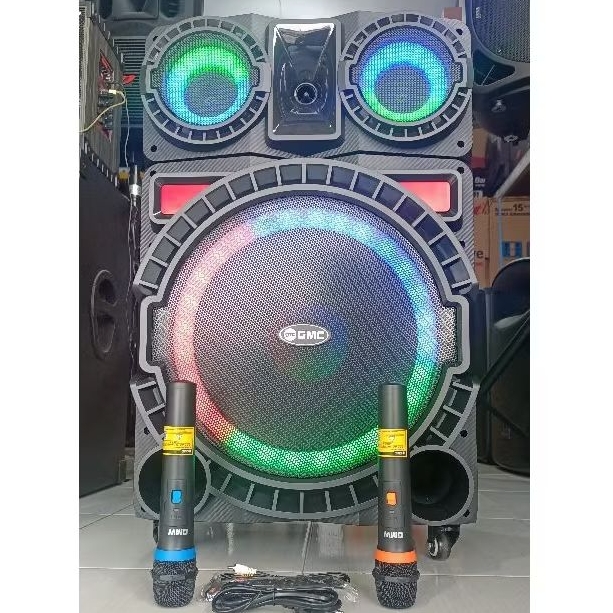 SPEAKER GMC 899K 15 inch box jumbo free 2 microphone wireless