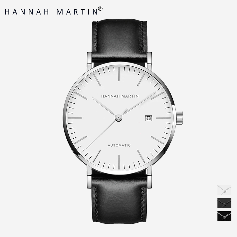 HANNAH MARTIN Jam Tangan Pria Mekanik Otomatis Original Luxury Stainless Steel Anti Air Keren Automa