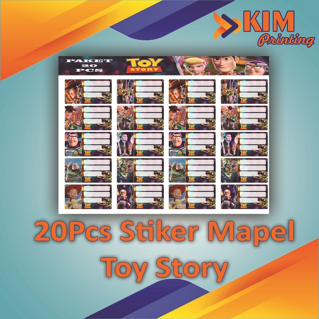 

(20PCS) STIKER LABEL BUKU PELAJARAN / STIKER LABEL NAMA BUKU PELAJARAN KARAKTER TOY STORY