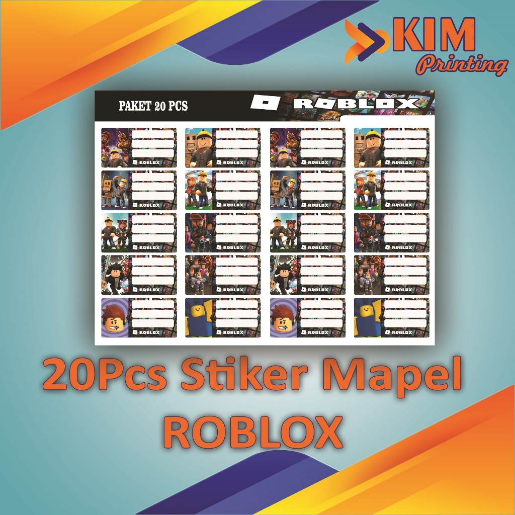 

(20PCS) STIKER LABEL BUKU PELAJARAN / STIKER LABEL NAMA BUKU PELAJARAN KARAKTER ROBLOX