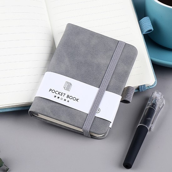 

Toddi Buku Catatan Harian Notebook with Pen Holder A6 - LXY0133 - Gray-7ROTOKGY