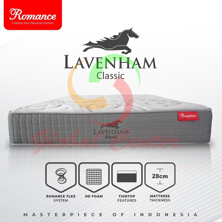 KASUR SPRINGBED ROMANCE LAVENHAM - GARANSI RESMI