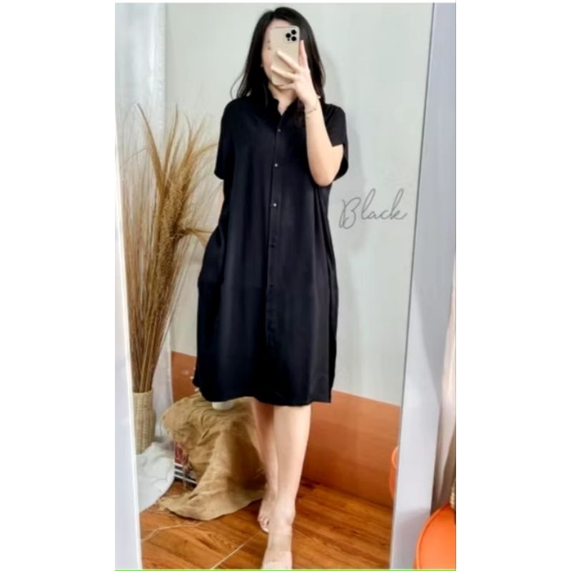Daster busui polos, lula home Dress, Dress mini, Dress polos full kancing, Daster polos full kancing