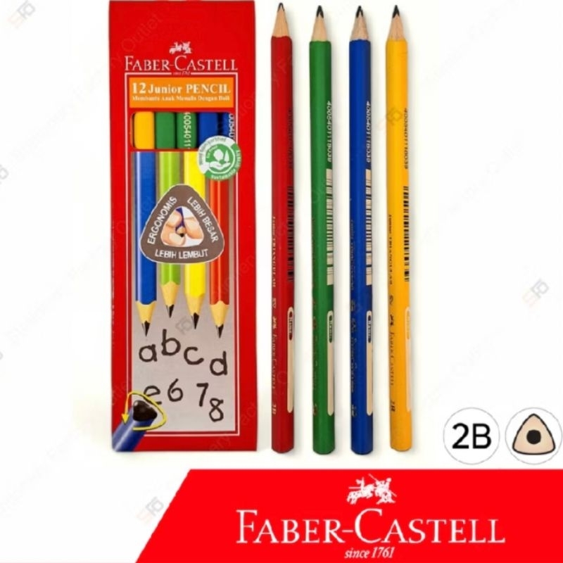 

Pensil 2B Faber Castell Junior Triangular (1 pcs) / Pensil segitiga Faber Castell Junior Triangular (1 pcs) / Pensil 2B segitiga Junior Triangular