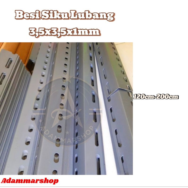 OLIV besi siku lubang 3,5x3,5 1mm