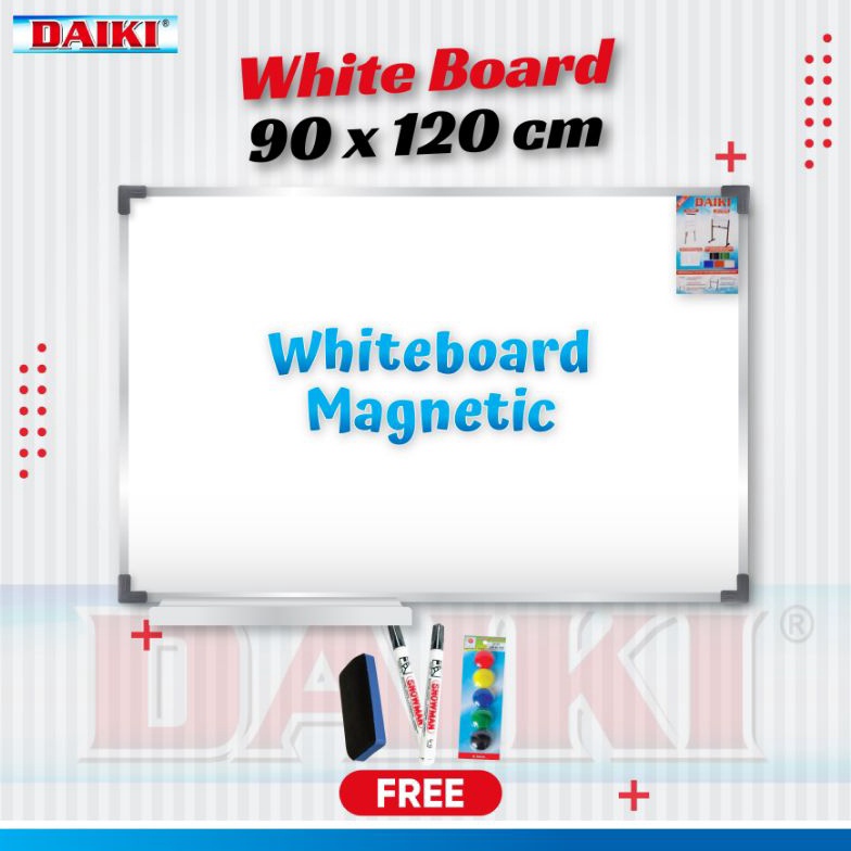 

Papan tulis Whiteboard Magnetic DAIKI Uk 9x12 Cm KODE N6E7