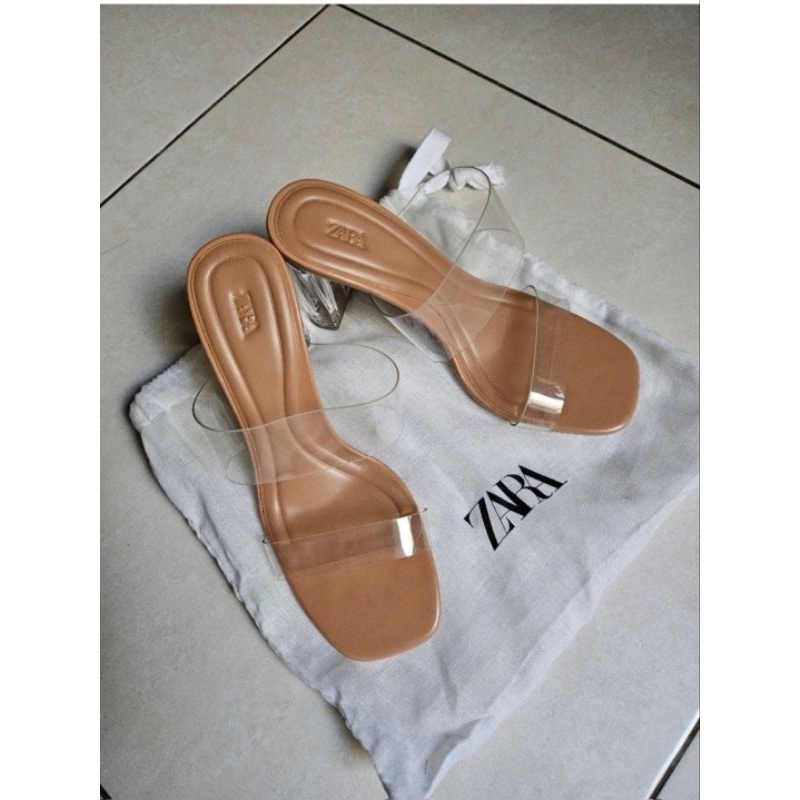 preloved Zara Transparent block heels