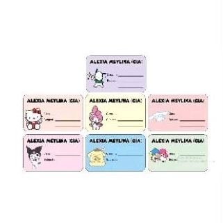 

stiker nama sanrio