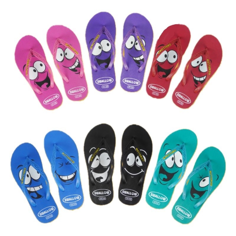 Sandal jepit Swallow Emoji | Sandal Jepit Wanita | Swallow Cewek