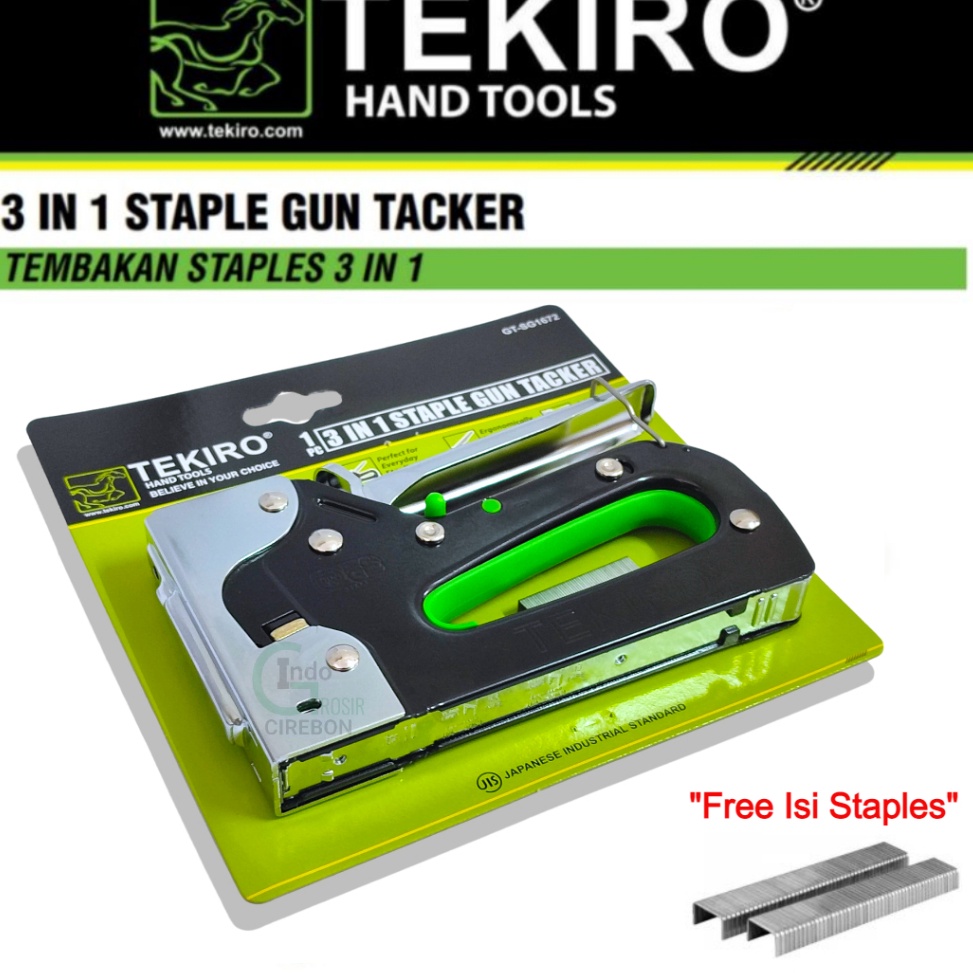 

TEKIRO Staple Gun Tacker 3 in 1 Tembakan Steples Staples Stapler KODE Z7I3