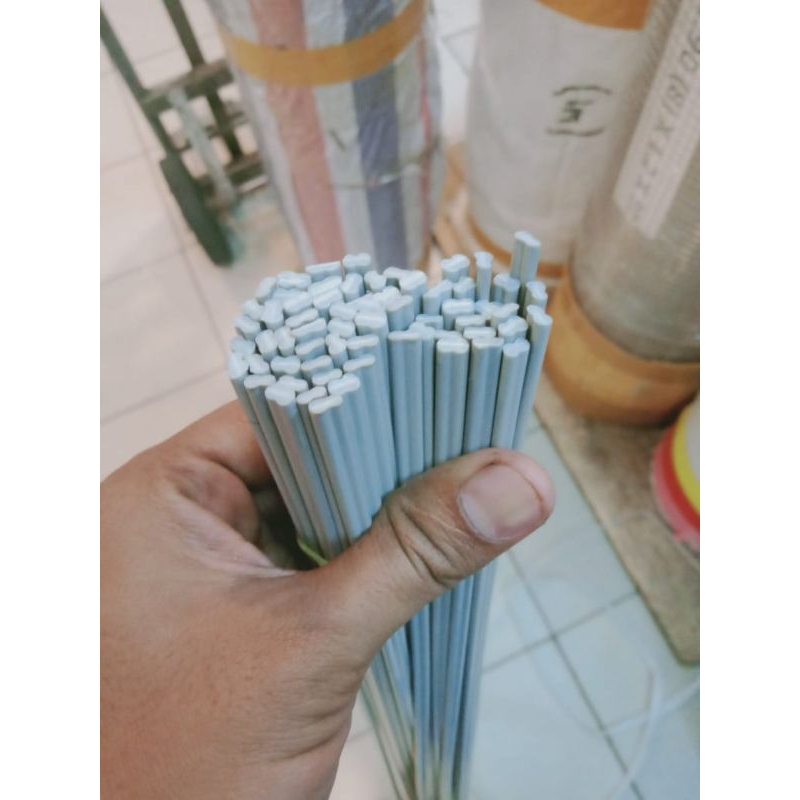 kawat las pvc grey double 1kg (kawat las pvc abu-abu)