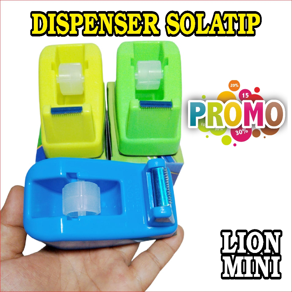Tape CUTTER MINI SOLATIP Dispenser MINI SOLATIP LION Tape Cutter MINI Tempat Pemotong Lakban Isolasi