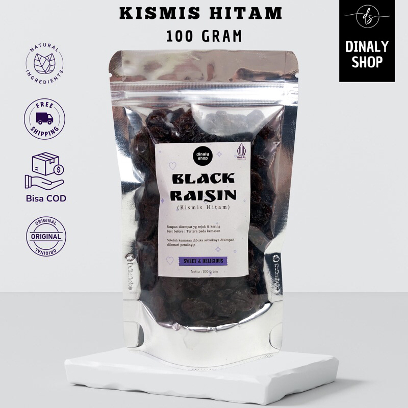 

KISMIS HITAM 100 GRAM | BLACK RAISIN | DARK RAISIN | KISMIS