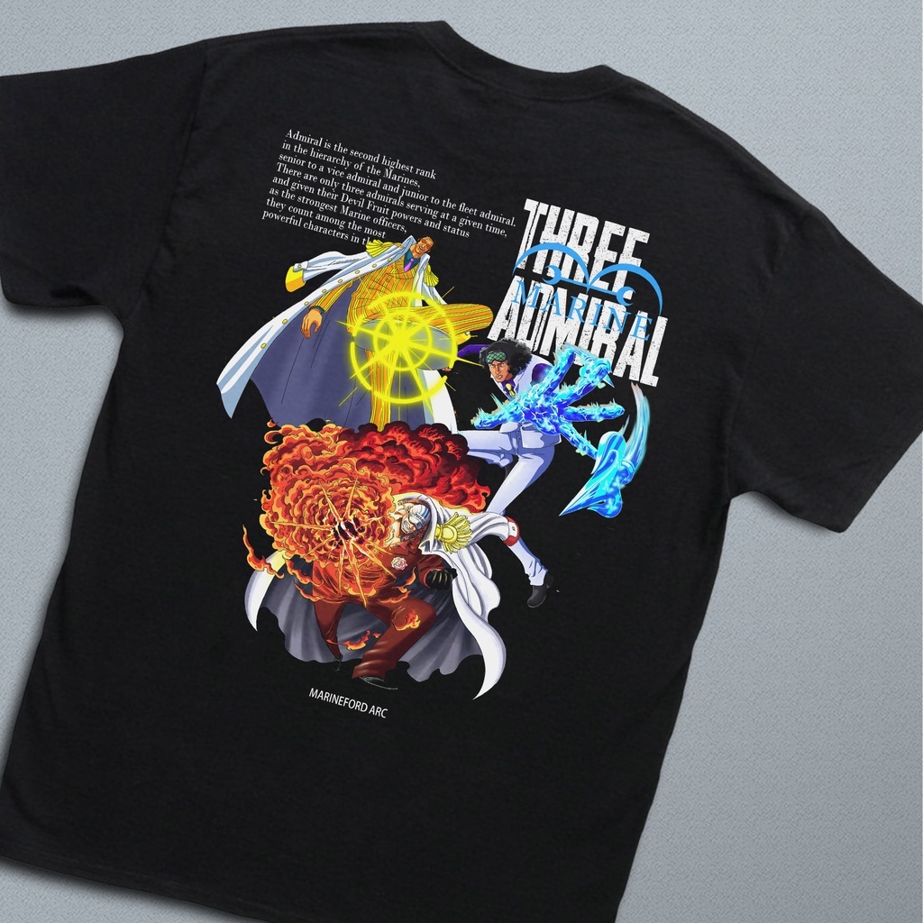 Kupakai Kaos Anime One Piece Admiral Marine Ford Arc