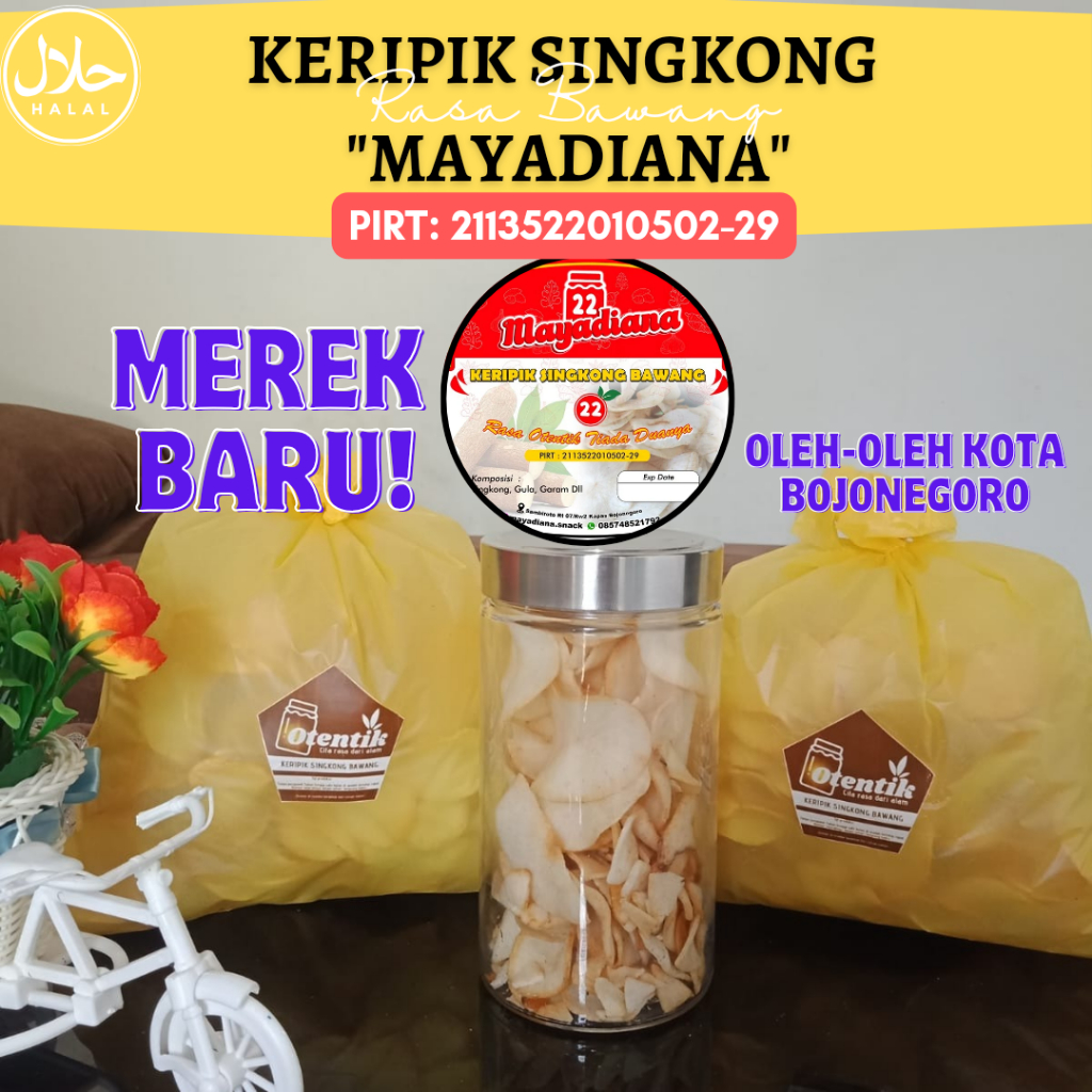 

Keripik Singkong Bawang Mayadiana Cemilan Jadul Otentik Keripik Bojonegoro Oleh-Oleh Jawa Timur an