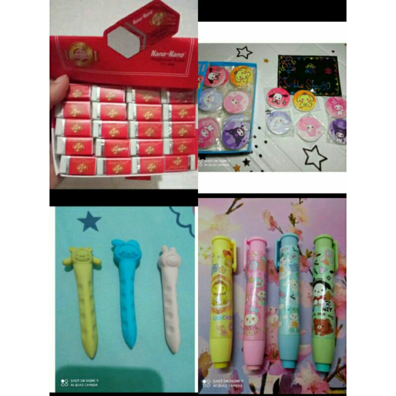 

setip cetek sanrio/ kue/ huruf / nano murah