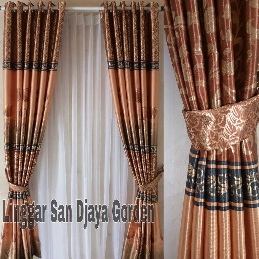 gorden jendela panjang kamar tidur aesthetic minimalis terbaru bahan blackout