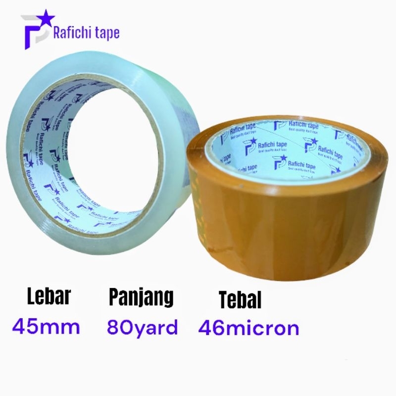 

Rafichi Lakban Bening Dan Coklat Ukuran 45x80y Retail