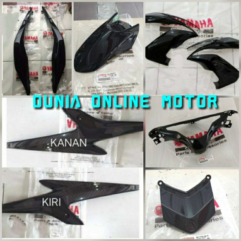 full set body halus aerox old lama hitam Original yamaha