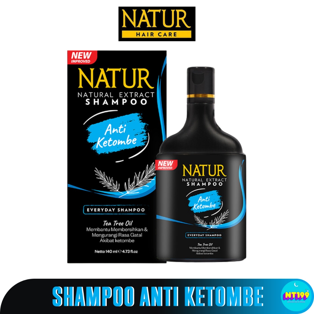 NATUR Shampoo Tea Tree Oil 140ml Perawatan Rambut Berketombe