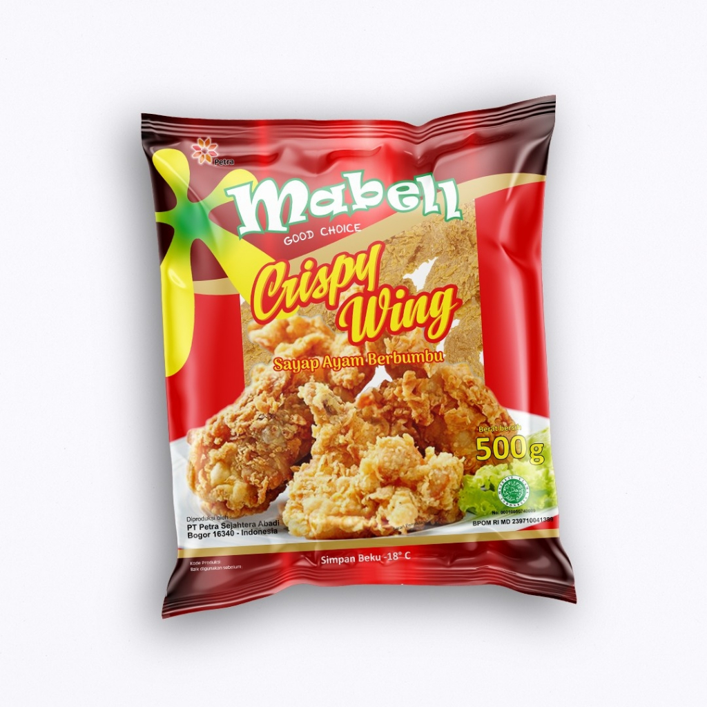 

PROMO!!MABELL CRISPY WING 500gr,Harga Aslinya 49rb,expired 29 Juli 2025