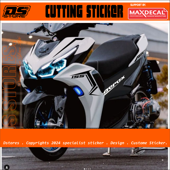 STRIPING AEROX NEW CUTTING STICKER AEROX BARU