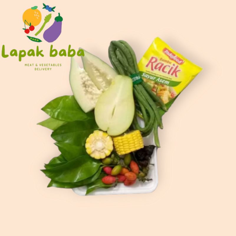 

PAKET SAYUR ASEM/SAYUR ASEM/LABU/BUMBU RACIK/JAGUNG