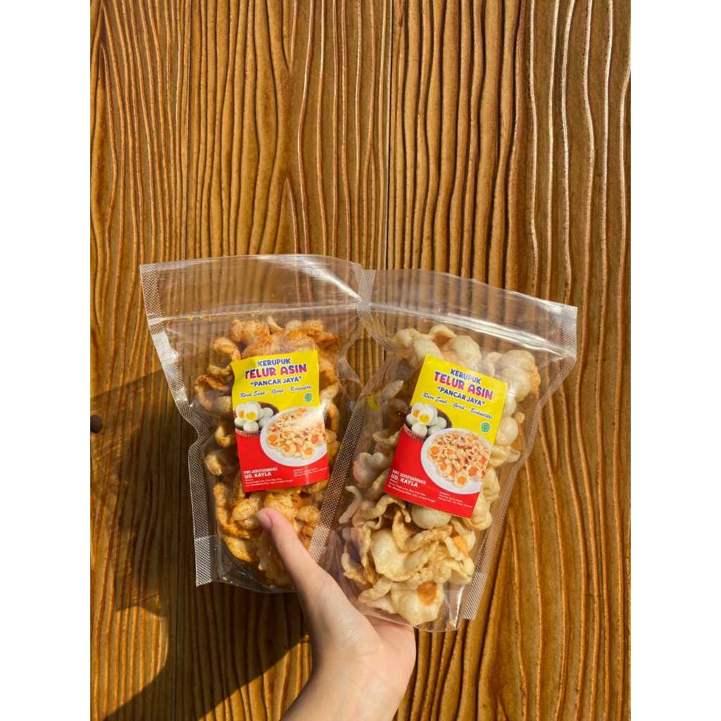 

kerupuk telur asin pancar jaya (pedas)