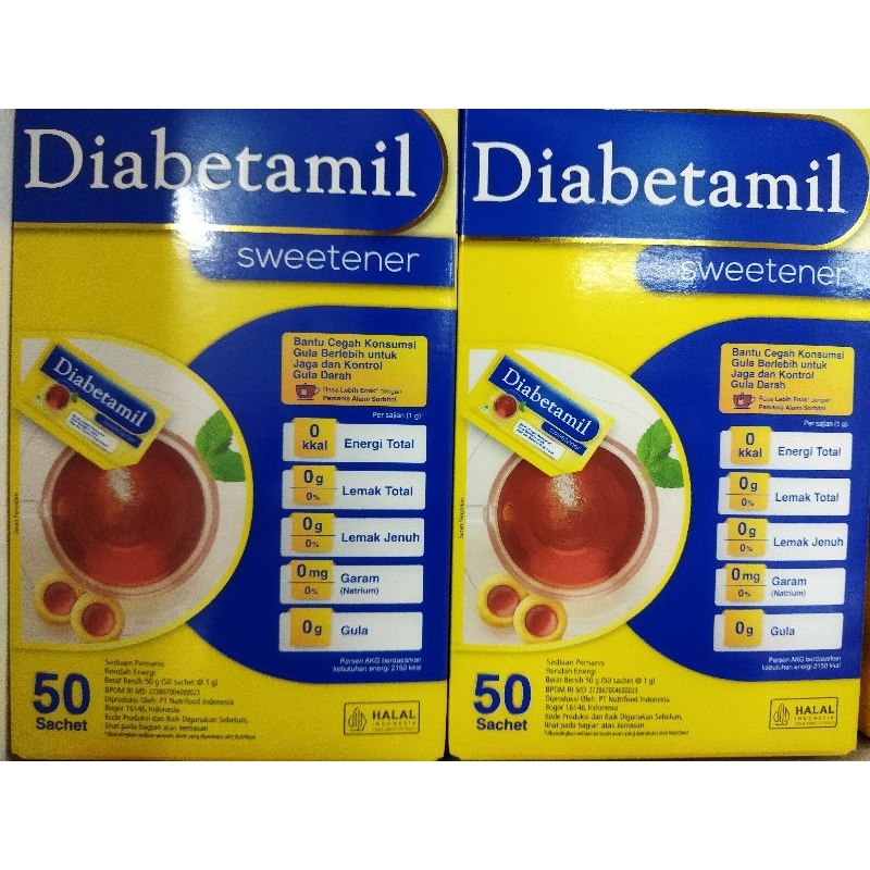 

Diabetamil sweetener 50 sachet gula alami rendah kalori