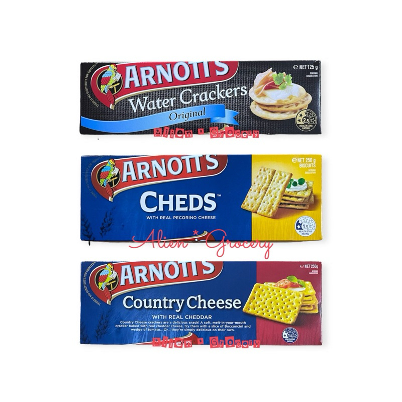 ARNOTTS ARNOTT’S Water Crackers Cheds Country Cheese 125gr 250gr