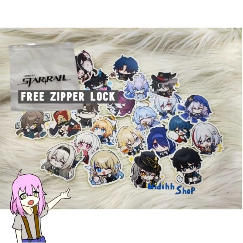 

15 Pcs Stiker Honkai Star Rail / Sticker In Pouch / Sticker / Stiker / Emote / Sticker In Zipper / Free Zipper / hsr / Hsr Sticker / Stiker 15 in 1