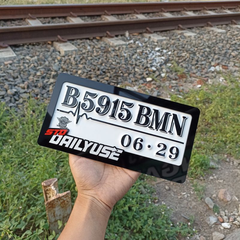 New (Frame + Plat) Plat Nomor Motor Frame Jdm Variasi Baut Tanam Original