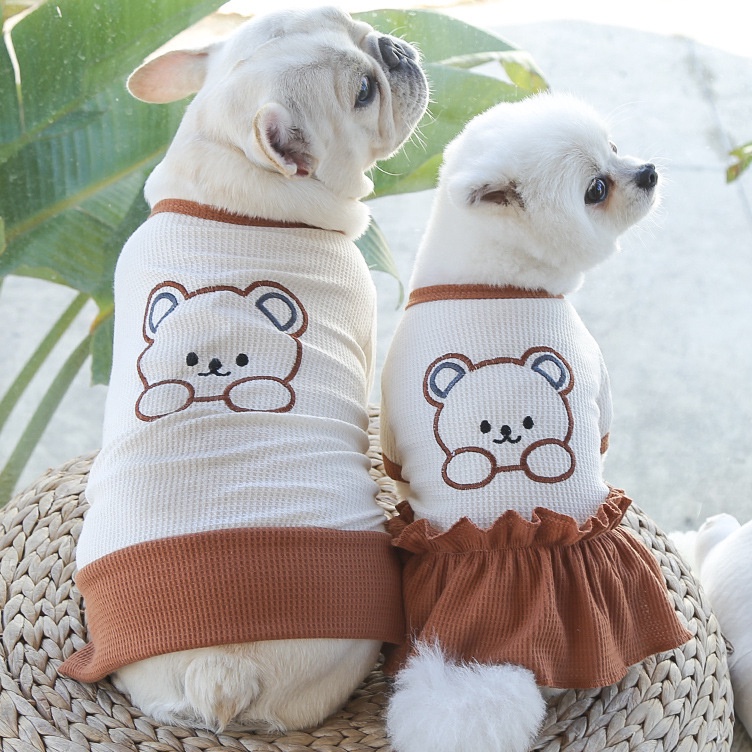 KODE X55O Baju Anjing Korea Lucu Cewek Cowok Kecil Besar Poodle Betina Jantan