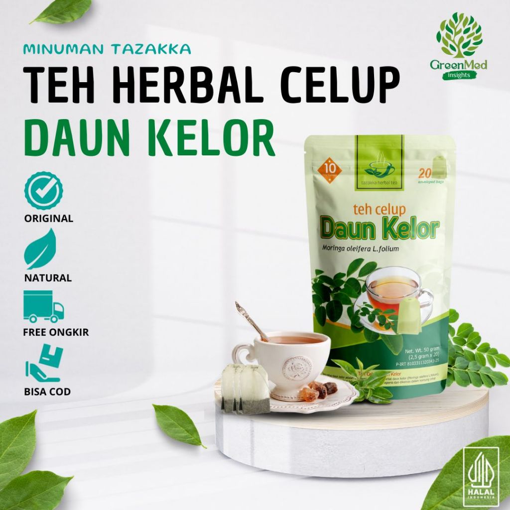 

Teh Celup Daun Kelor Tazakka Asli Original 20 Kantung Tea Bag Minuman Herbal Kesehatan Obat Sendi